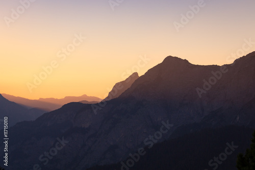 Mountain landscape at sunset, Austria
