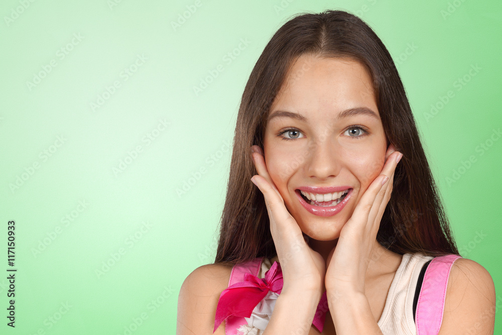 Woman smiling with perfect smile Woman smiling with perfect smile