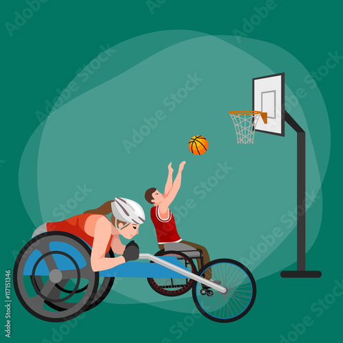 disabled athlete with prosthesis isolated concept, sport for people with prosthesis, physical activity and competition for invalid