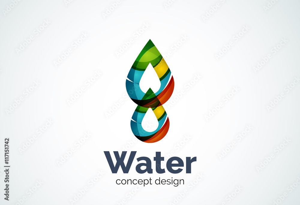 Abstract business company water drop logo template, conservation environmental nature concept Abstract business company water drop logo template, conservation environmental nature concept