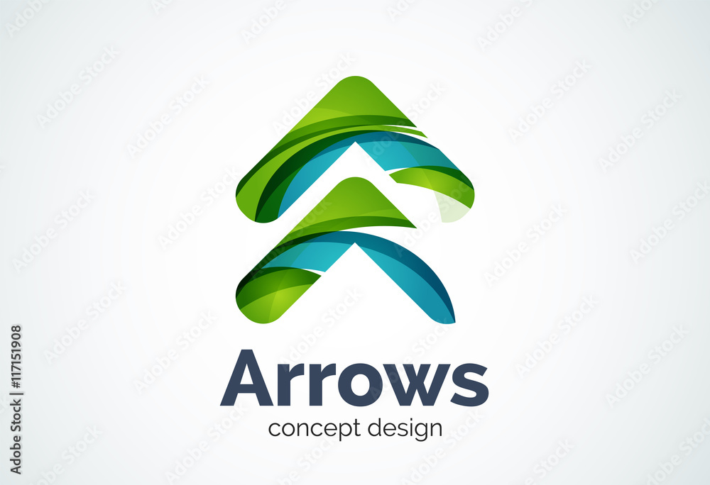 Obraz premium Arrow logo template, next or right concept