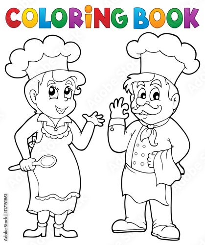 Coloring book chef theme 2