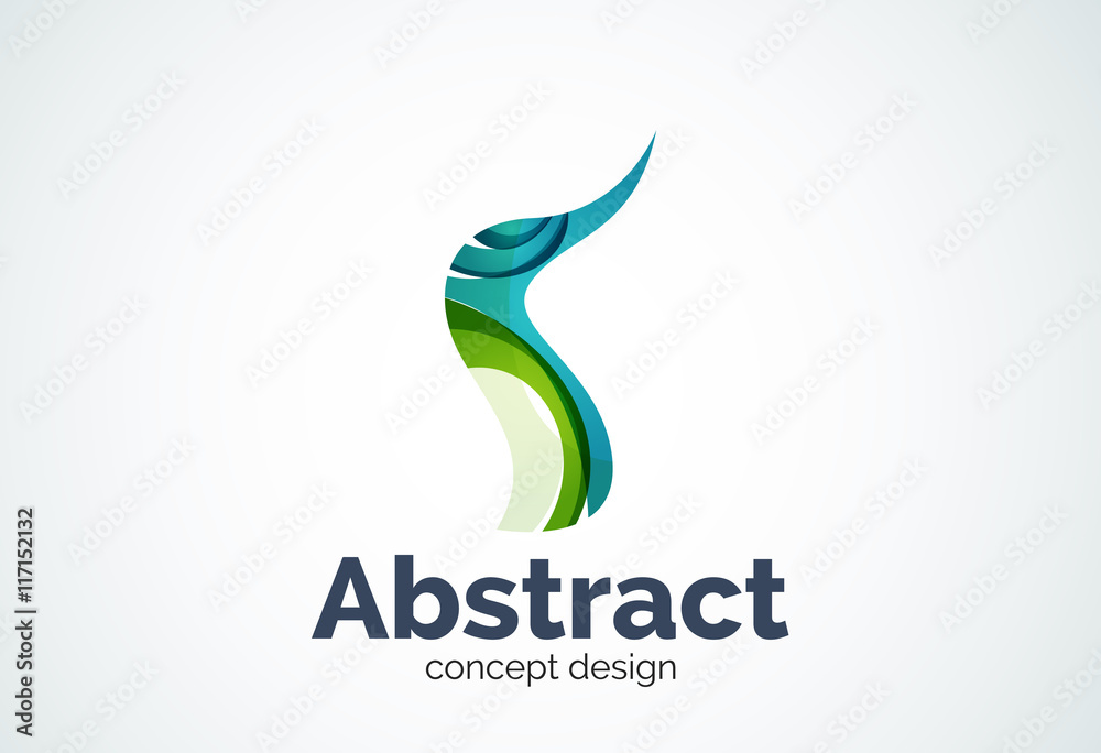Abstract wave logo template, smooth motion concept Abstract wave logo template, smooth motion concept