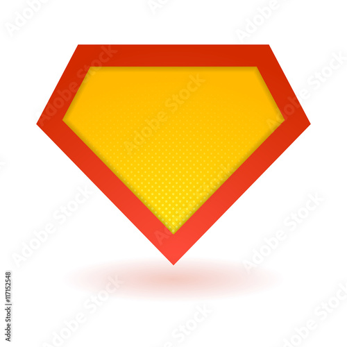 Bright superhero symbol