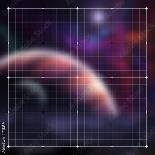 Futuristic HUD video gaming vector interface with grid