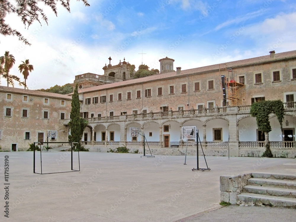 Monastery Santuari de Santa Maria de Lluc, Majorca, Spain