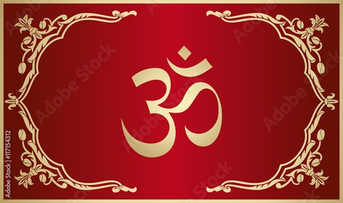 aum syllable, paisley design ,Hinduism, India