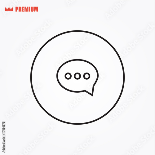 Rounded chat vector icon
