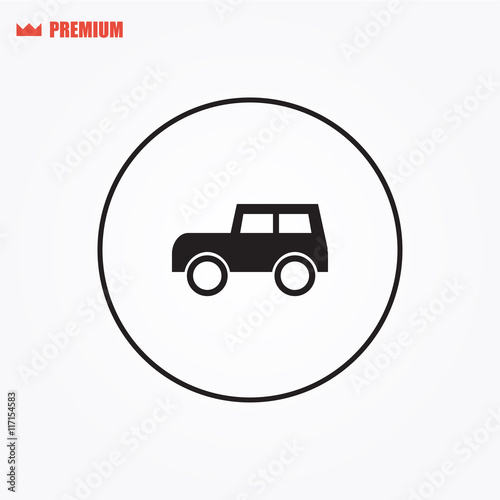 Rounder vector car icon