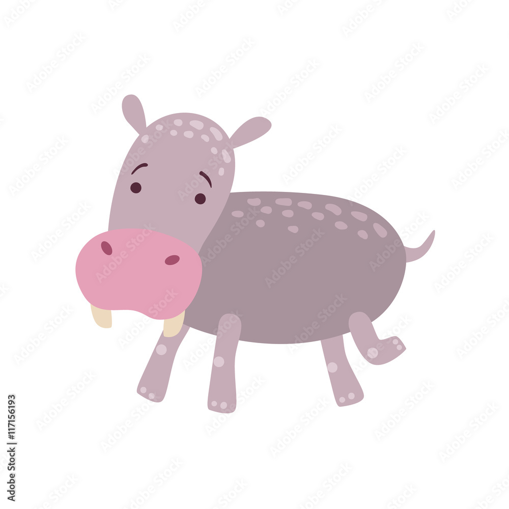 Hippo Stylized Childish Drawing Hippo Stylized Childish Drawing