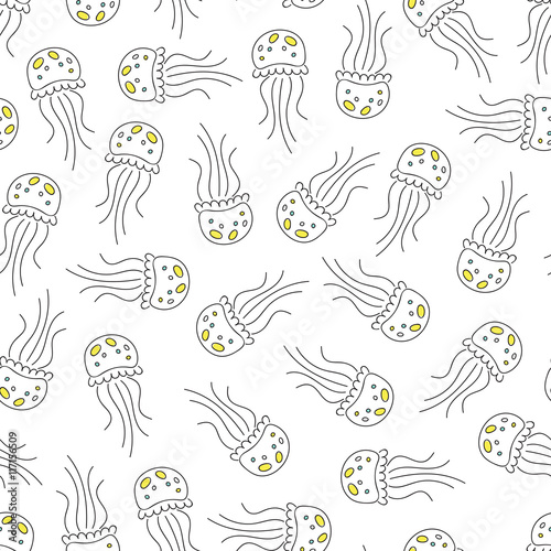 Sea seamless pattern