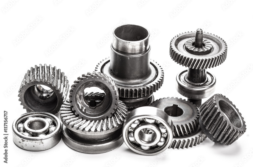 Gear metal wheels, isolated on white background Gear metal wheels, isolated on white background