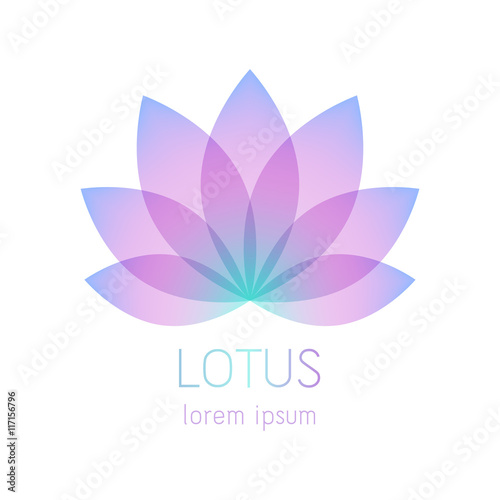 Beautiful lotus flower symbol.