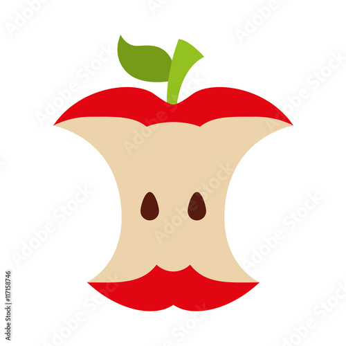 organic garbage recycle fruit icon