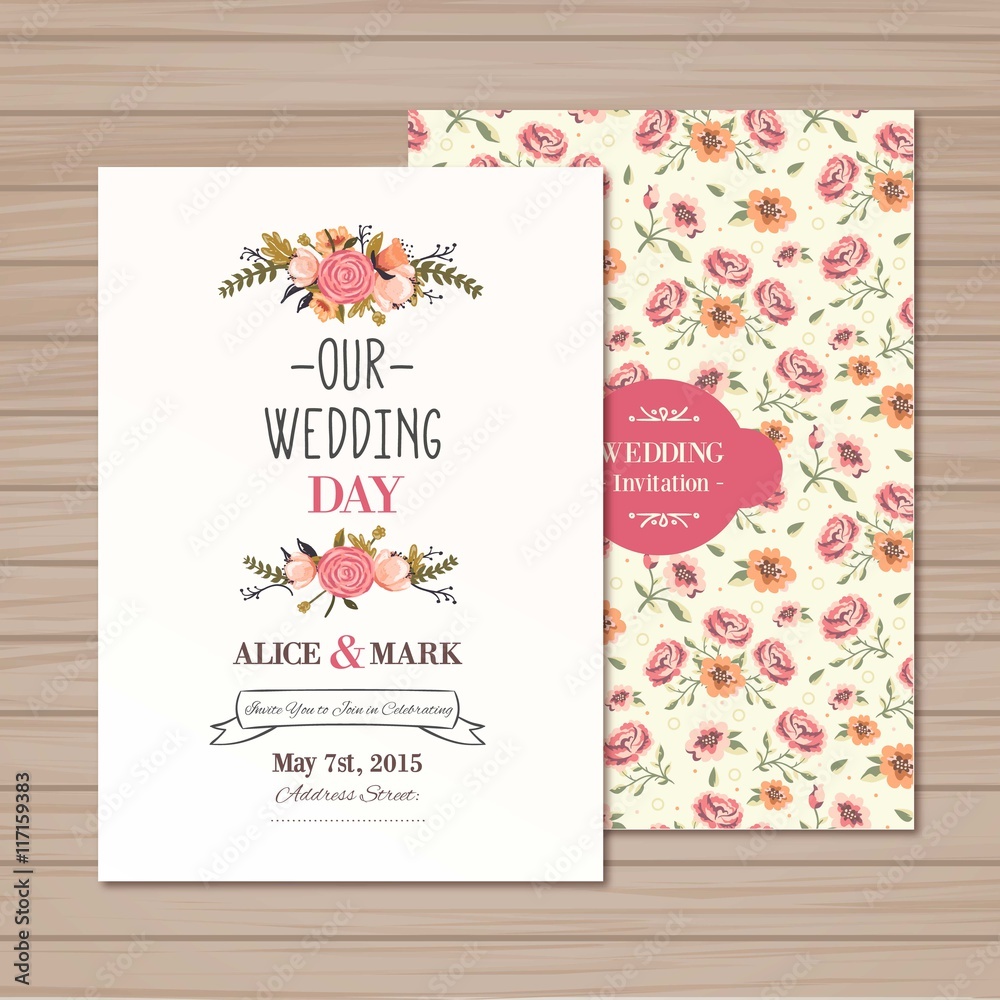 Wedding invitation template