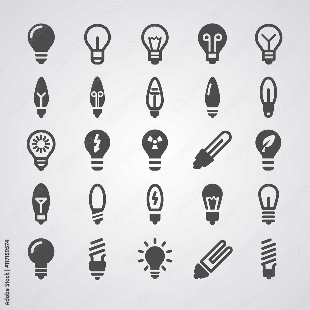 Light bulb icons 