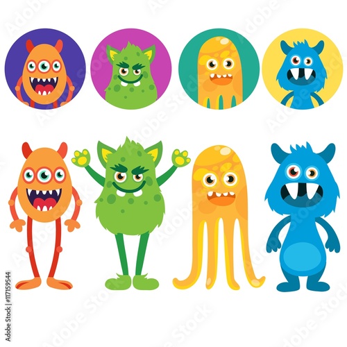 Funny monsters avatars 