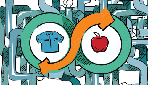 barter commerce trade transaction economic concept exchange swap goods