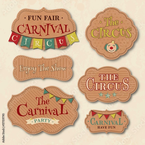 Carnival and circus badges