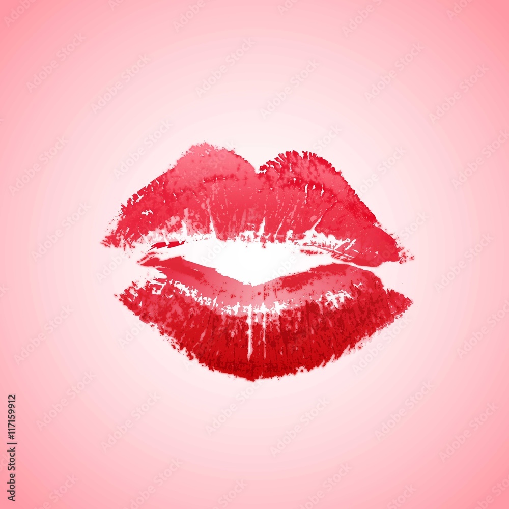 Red lipstick kiss Red lipstick kiss