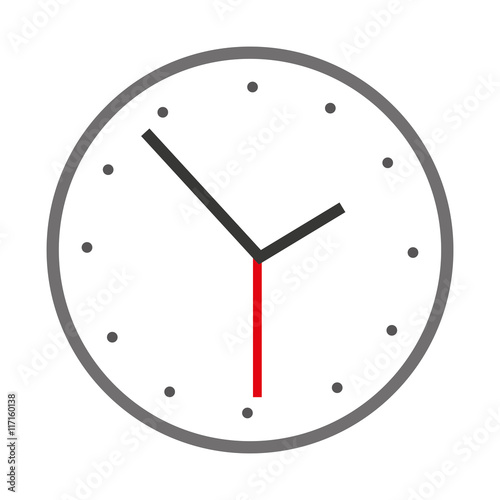 time clock watch wall icon