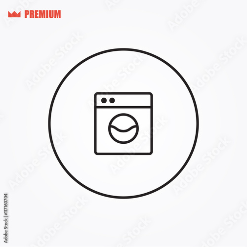 Rounded washing machine icon
