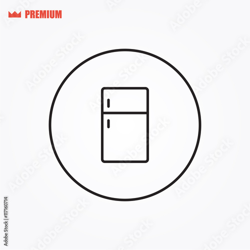 Rounded refrigerator icon