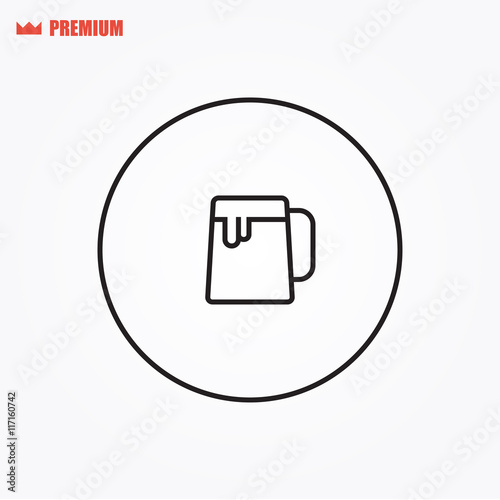 Rounded vector beer icon