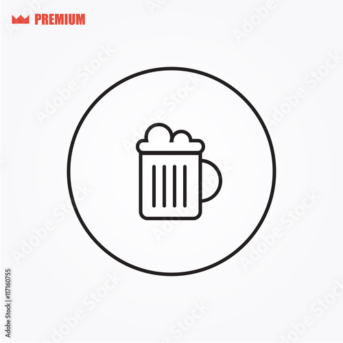 Rounded vector beer icon