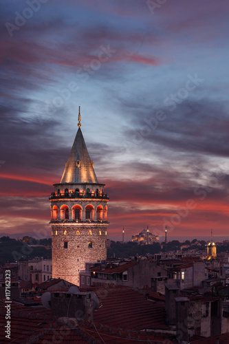 Canvas Print Galata tower