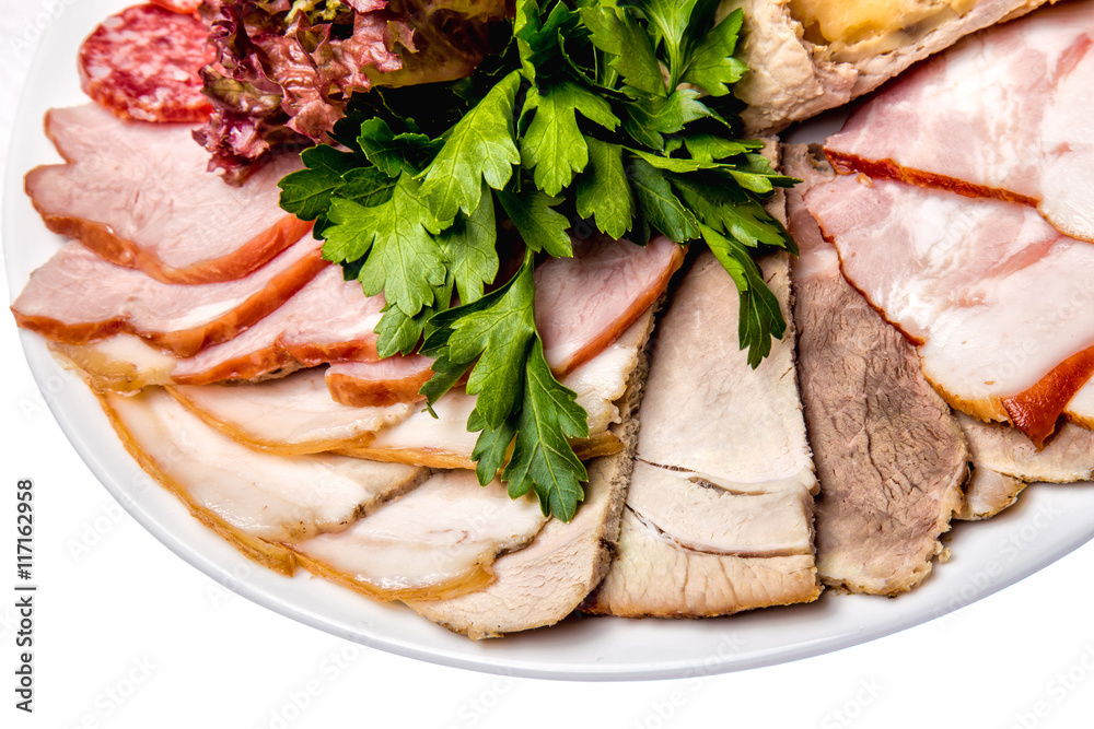 Assorted deli meats - ham, sausage, salami, parma, prosciutto, bacon Assorted deli meats - ham, sausage, salami, parma, prosciutto, bacon