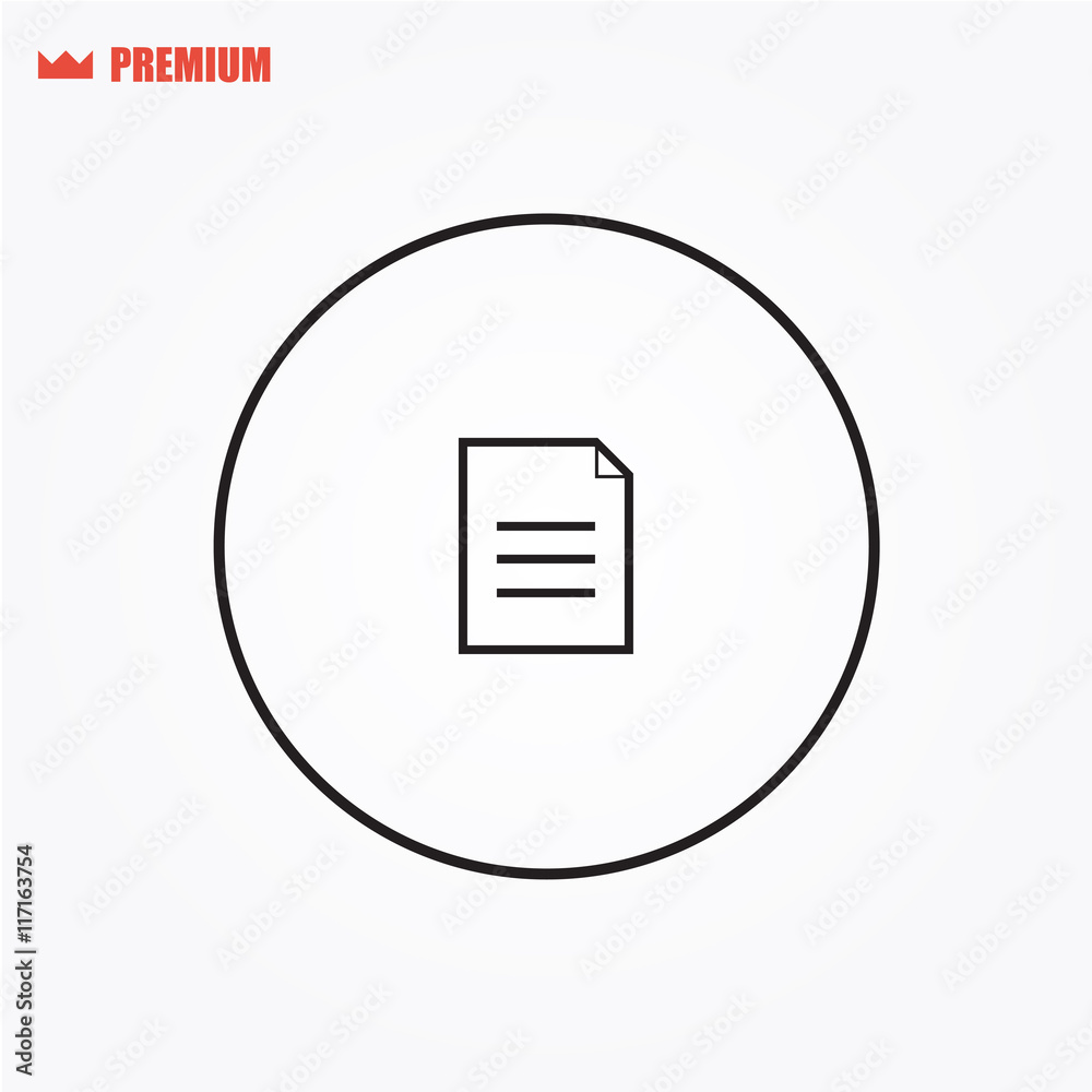 Rounded paper vector icon Rounded paper vector icon