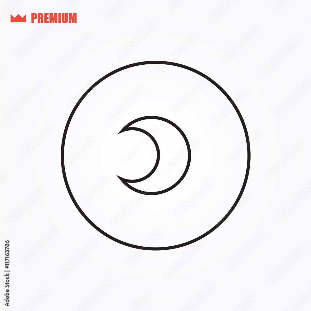 Crescent vector icon Crescent vector icon