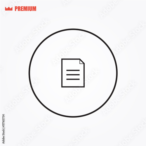 Rounded paper vector icon