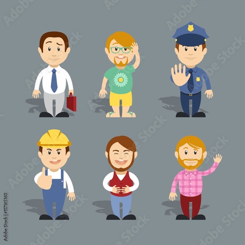Variety of cartoon characters