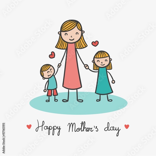 Cute drawing for mothers day