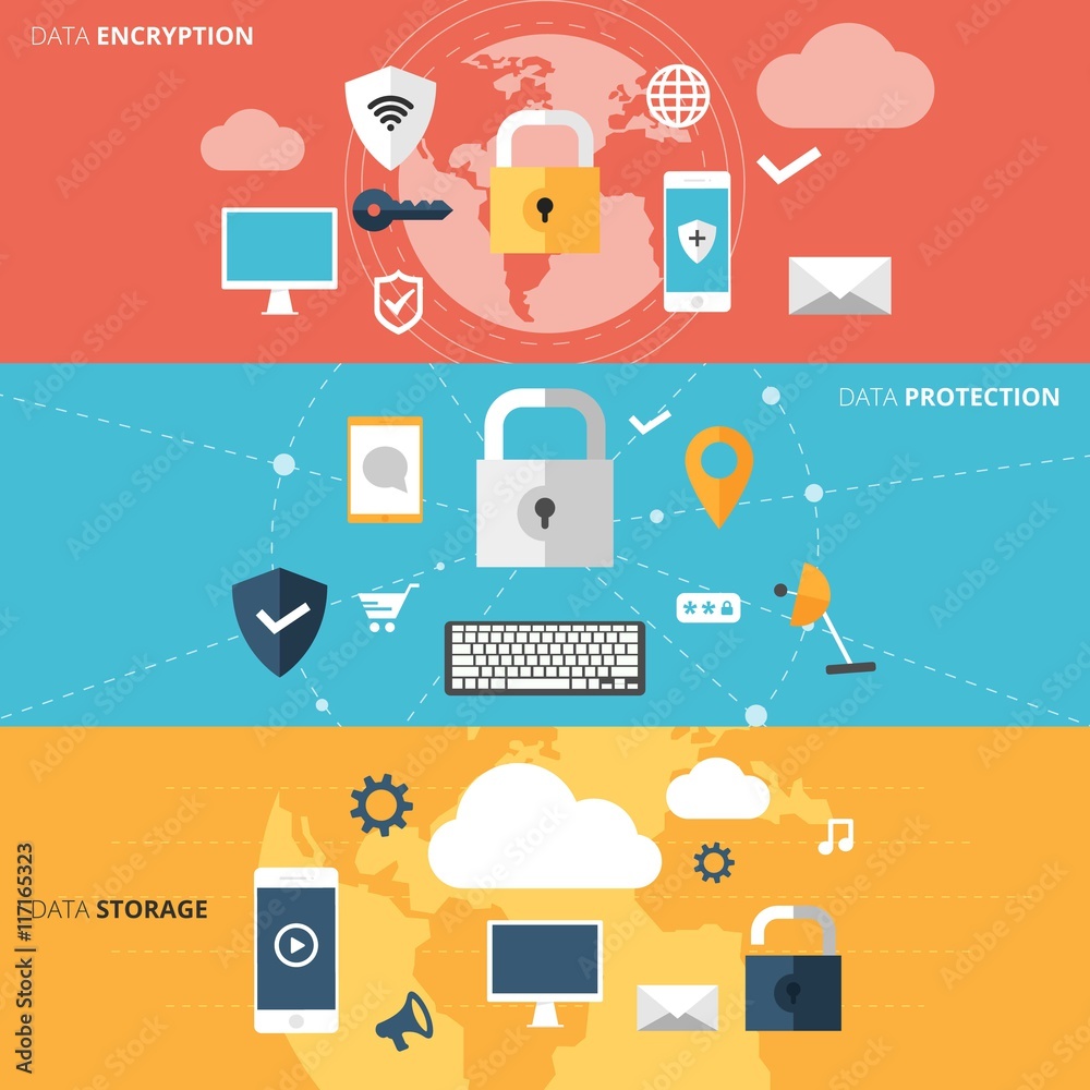 Data encryption banners Data encryption banners