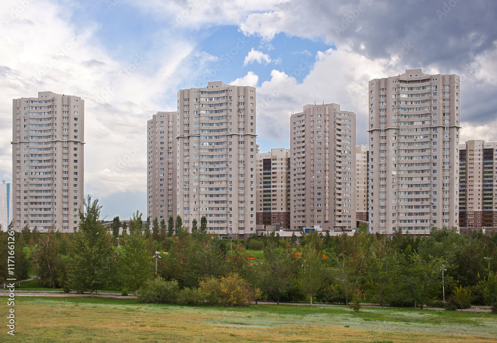 Modern residential complex in Astana. Kazakhstan Modern residential complex in Astana. Kazakhstan