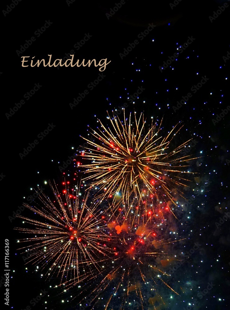 Fototapeta premium Einladung Silvester