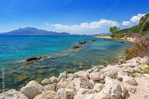 Beautiful coastline of Zakynthos island  Greece