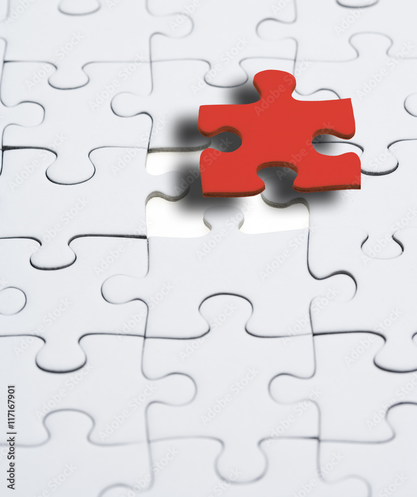 Rotes Puzzleteil Rotes Puzzleteil