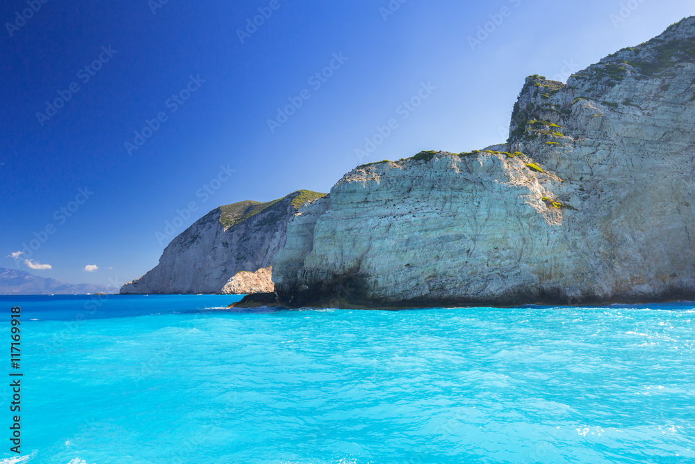 Beautiful coastline of Zakynthos island, Greece