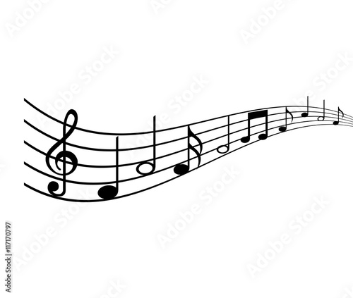 notes music sheet pattern icon