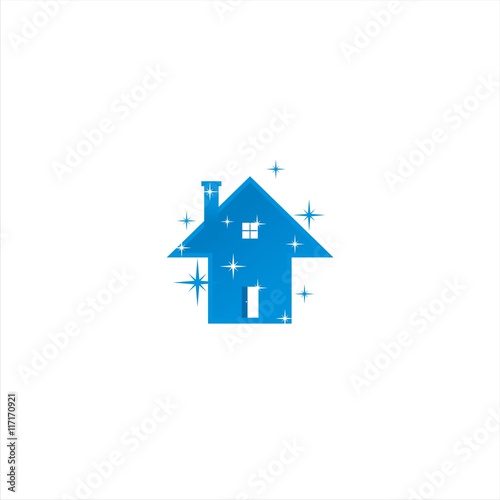home cleaning service logo template