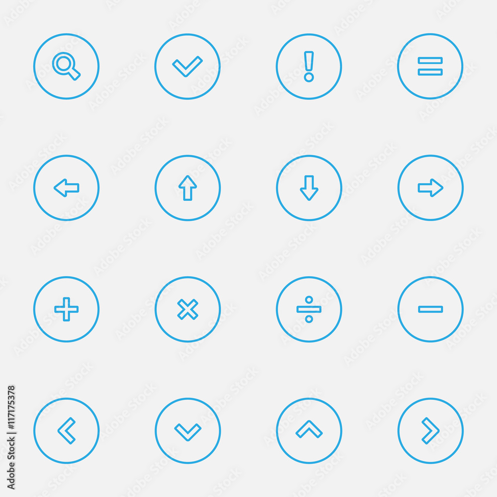 Signs Control flat icons Signs Control flat icons