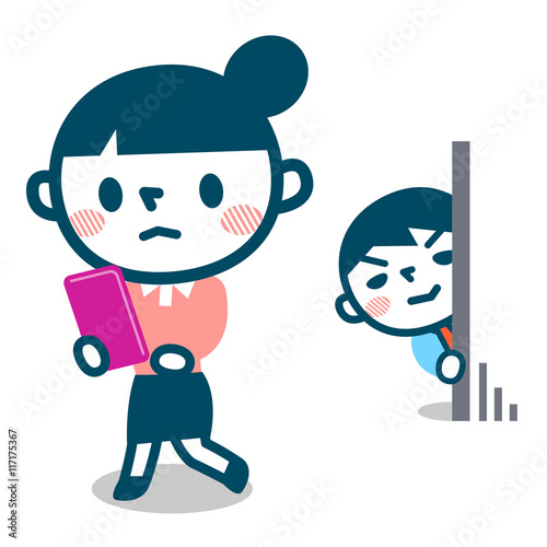 ストーカーに狙われる若い女性
