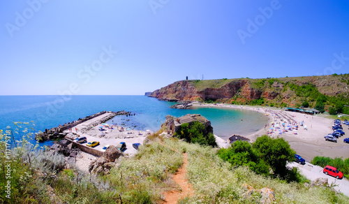 Bolata beach Bulgaria. Famous bay near Cape Kaliakra © Calin Stan
