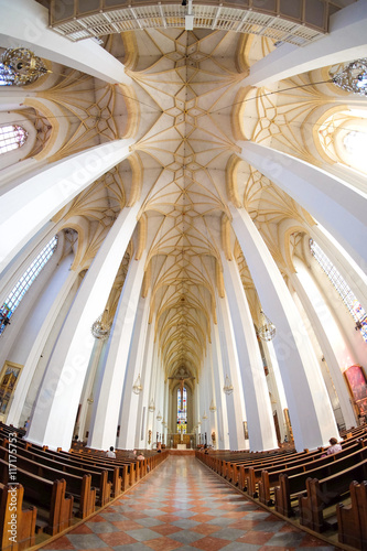 Munich, Germany, Sept. 2015: cathedral interior and important to