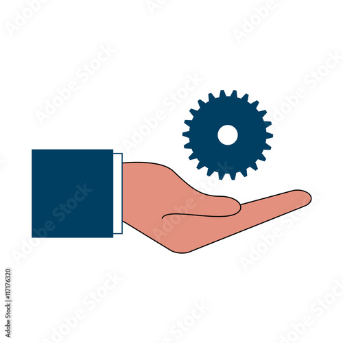 mano, icona, laterale, palmo, simbolo