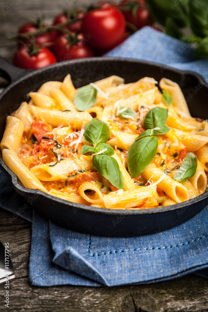 Traditional penne pasta Traditional penne pasta